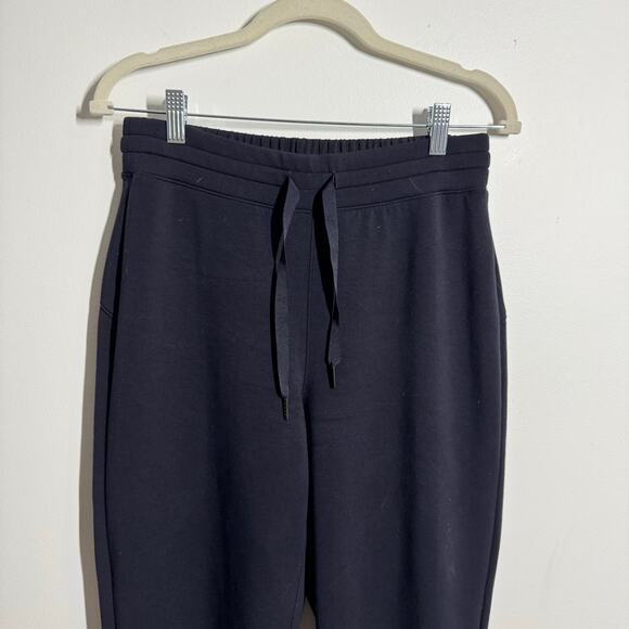 Spanx AirEssentials Sweatpants Women M Black Tapered Drawstring Athleisure Pant - Picture 2 of 6